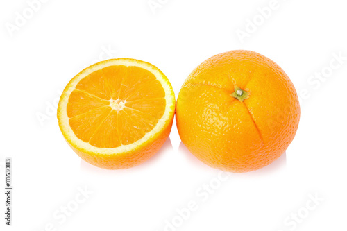 Orange fruit isolated on white