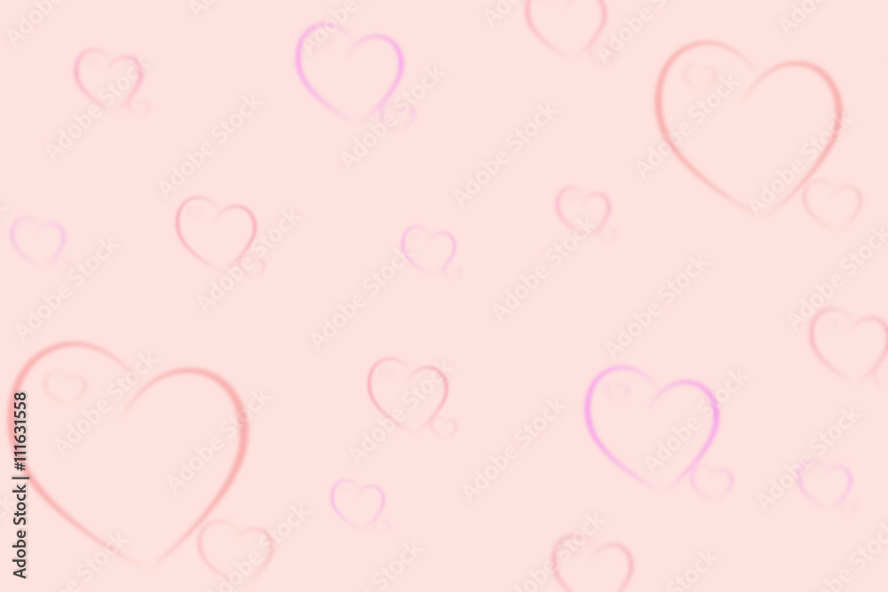 Flying shining hearts. Valentine day design concept background
