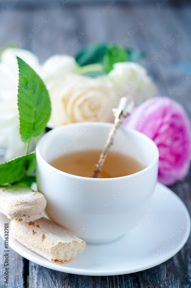 Tea in the Shabby Chic style Tea in the Shabby Chic style