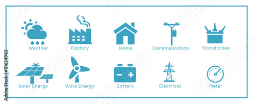 Set of energy / environment related icons