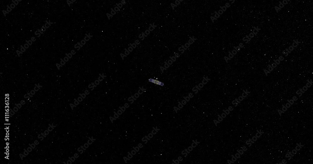 Maven, Mars, Flyby of Maven spacecraft traveling toward a distant Mars. Data: NASA/JPL.