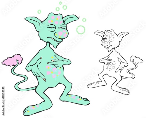Creature or demon representing unpleasant sensations