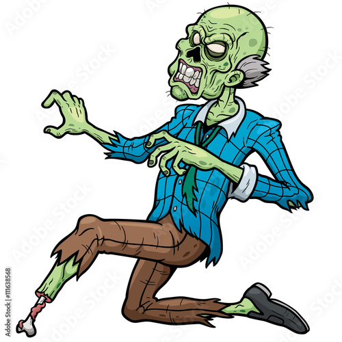Vector illustration of Cartoon Zombie