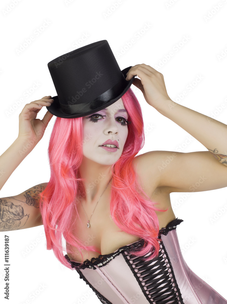 gothic female with hat