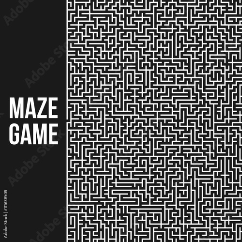 Labyrinth Background. Maze Game Concept.