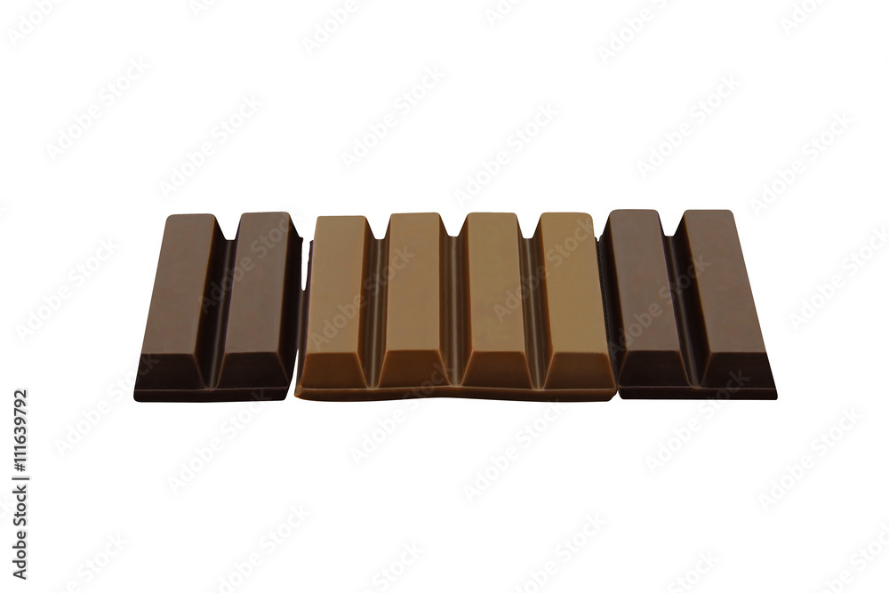 Chocolate bar with cracks isolate on white background.(with clipping path) Chocolate bar with cracks isolate on white background.(with clipping path)