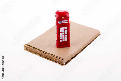 Telephone boot with notebook photo