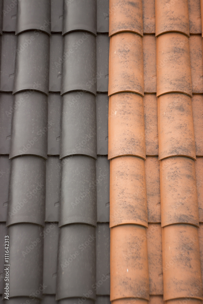 roof metal tile closeup background texture