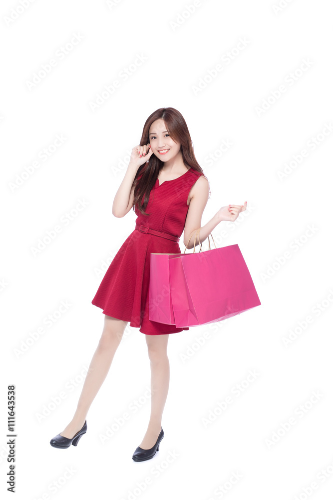 happy shopping young woman happy shopping young woman