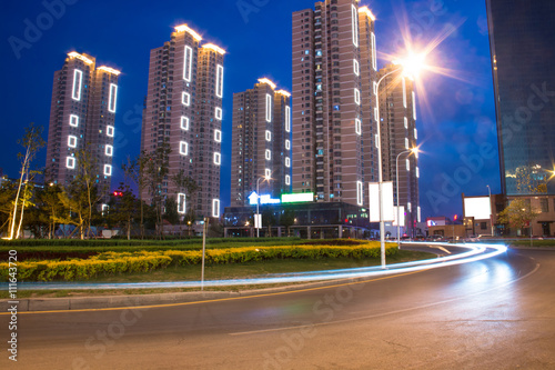 Light tracks on the street in China Shenyang © daizuoxin