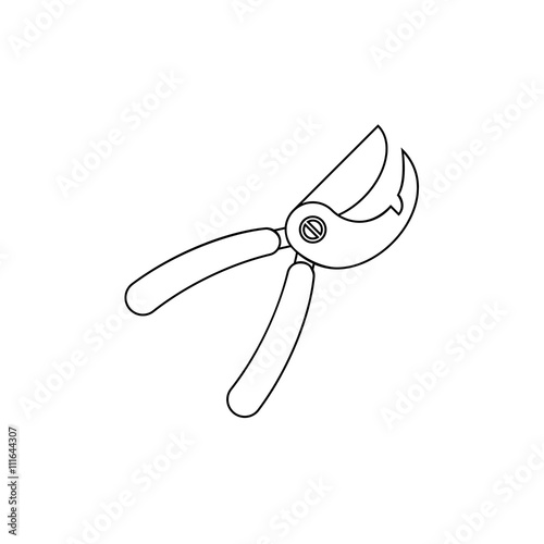 Garden Pruner Line Icon 2