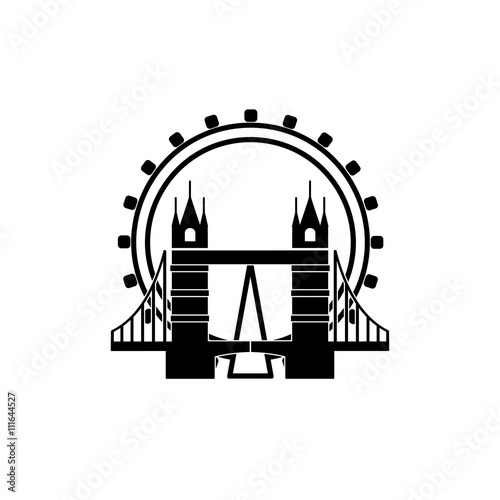 Canvas Print London City View Icon