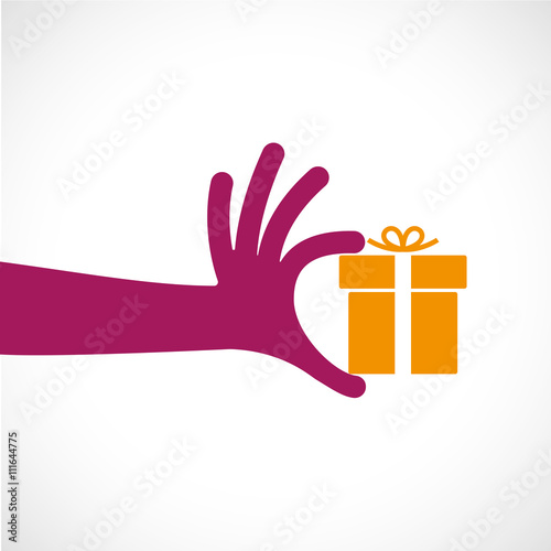 main et cadeau,concept