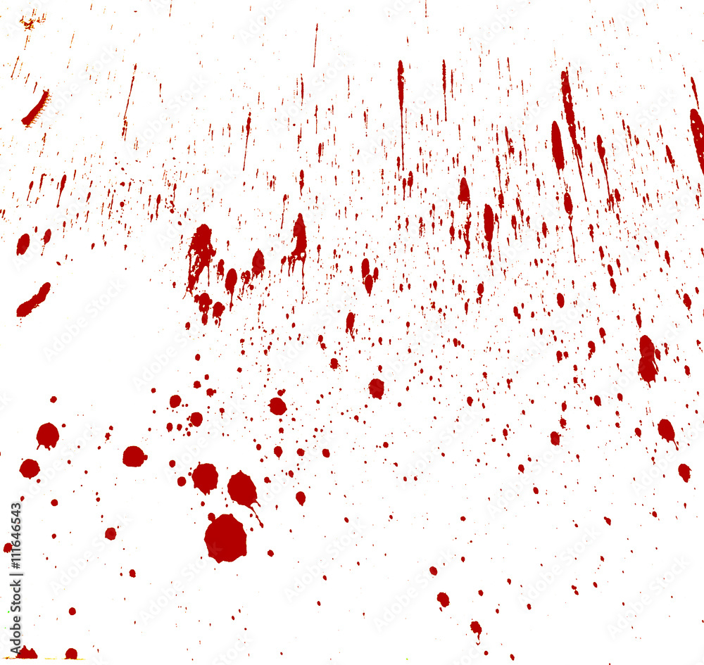Blood splashed on white background Blood splashed on white background