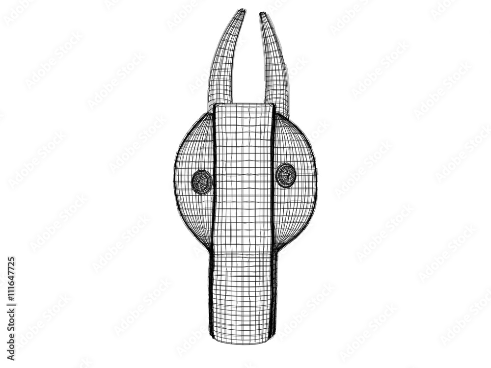 Obraz premium 3d mask wireframe