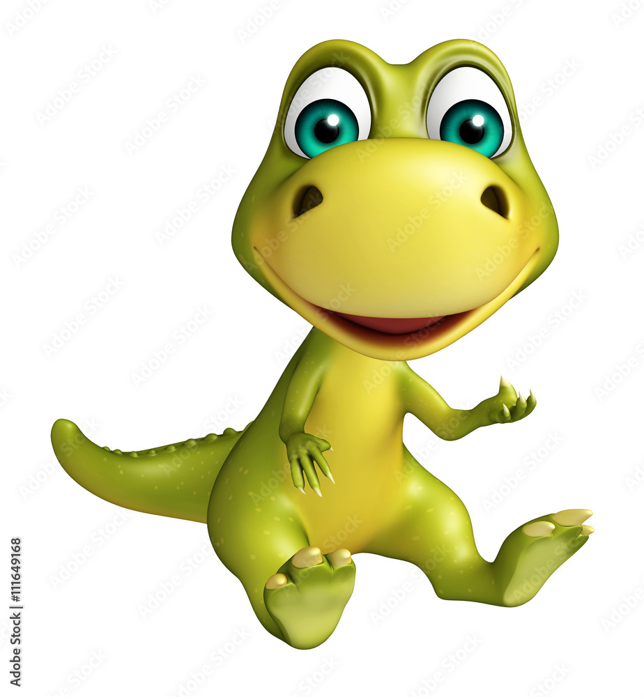 Fototapeta premium cute funny Dinosaur cartoon character