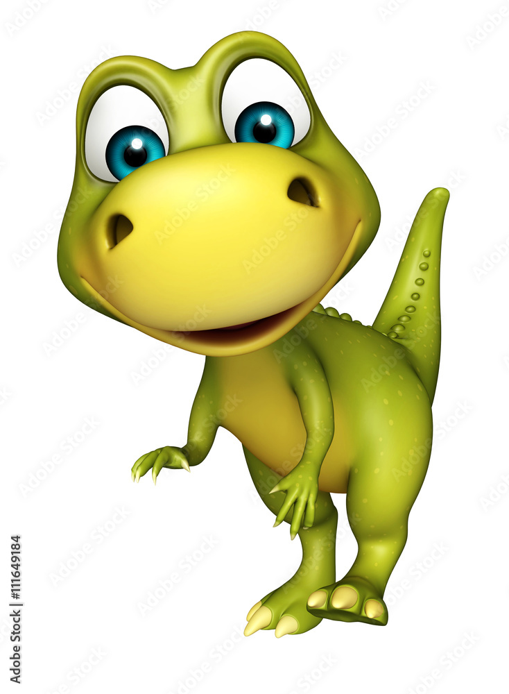 Fototapeta premium cute funny Dinosaur cartoon character