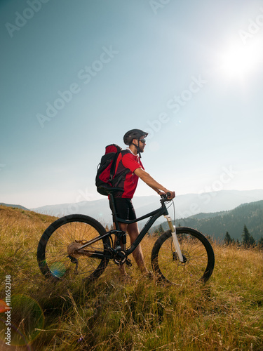 man with mountain bike