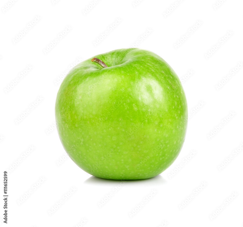 Green apple fruits isolated on white background Green apple fruits isolated on white background