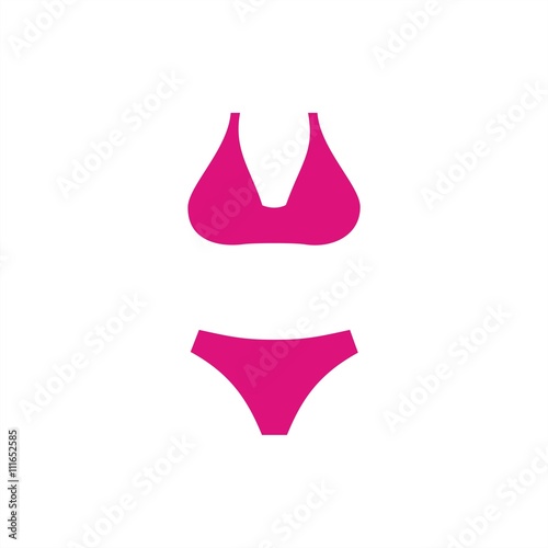 Icono de bikini sobre fondos blanco. Ilustración vectorial