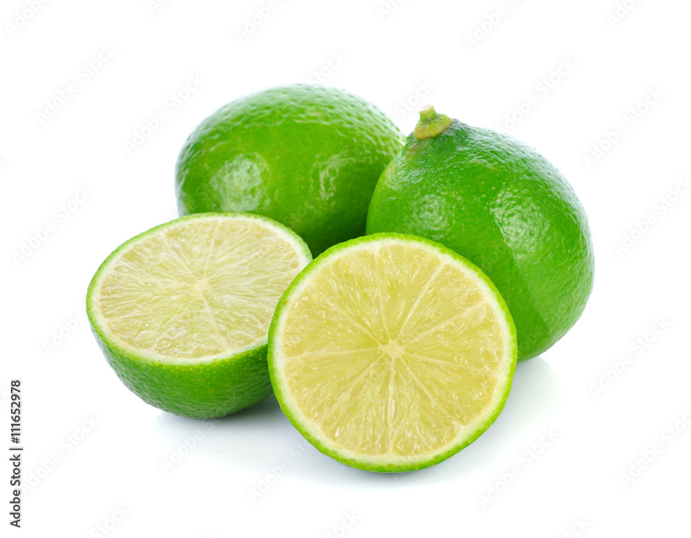 fresh lime isolated on white background. fresh lime isolated on white background.