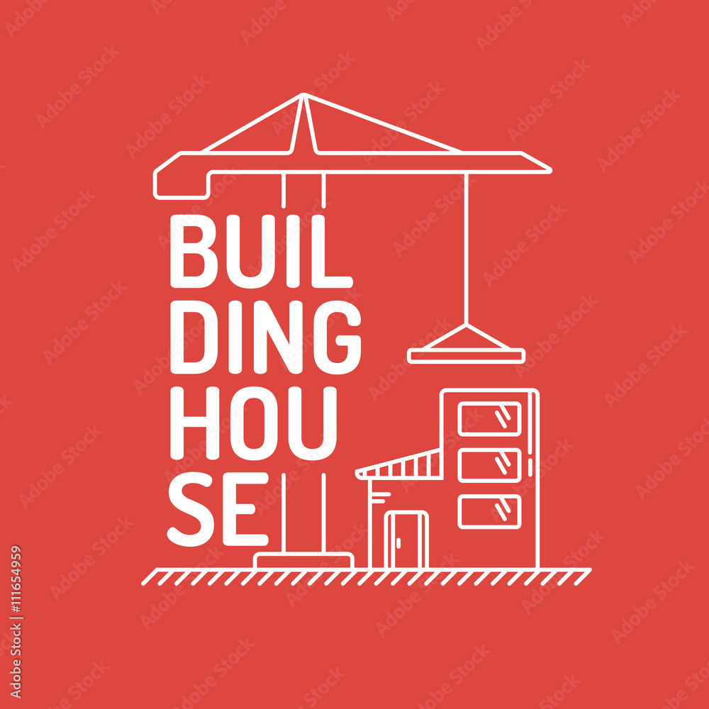 Obraz premium Vector Illustration of Building house