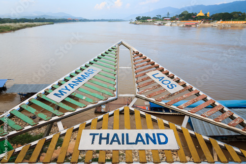 The famous Golden Triangle on the Mekong River, which borders three countries - Thailand, Myanmar and Laos.