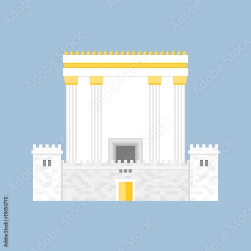 Herod's Temple, flat design