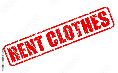 RENT CLOTHES red stamp text