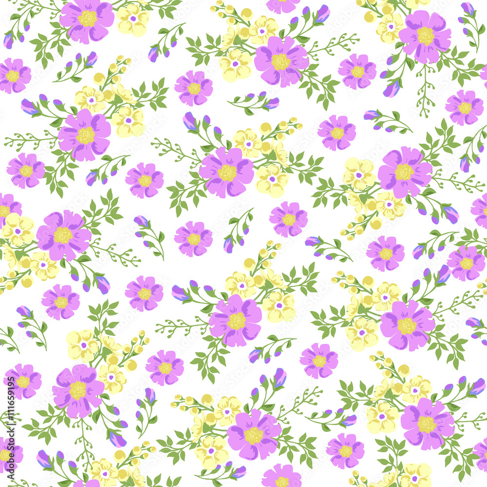 Seamless pattern in small flower. Romantic flower print. Ditsy floral. Floral seamless pattern. Vector Illustration Seamless pattern in small flower. Romantic flower print. Ditsy floral. Floral seamless pattern. Vector Illustration