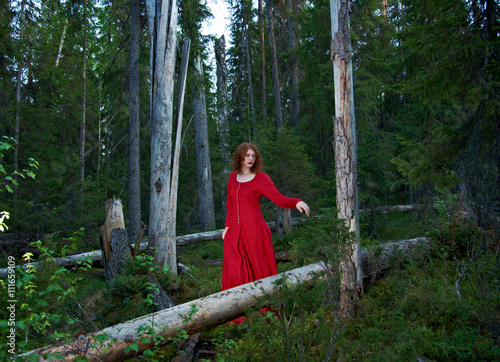 woman the mystical forest