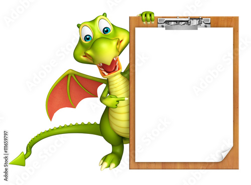 fun Dragon cartoon character exam pad