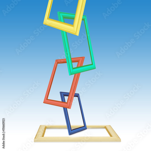 color photo frames abstract background.