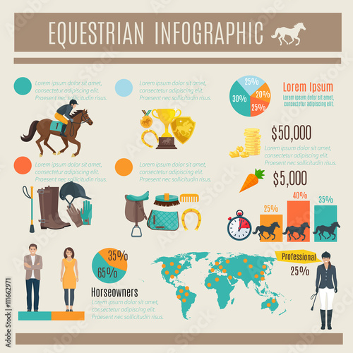 Infographic Equestrian Illustration