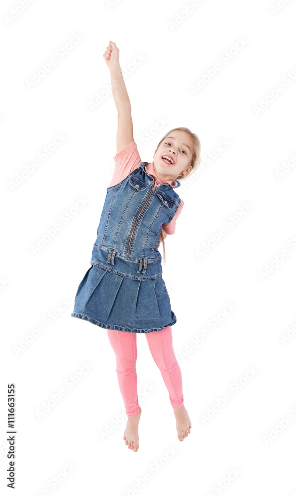 young girl jumping young girl jumping