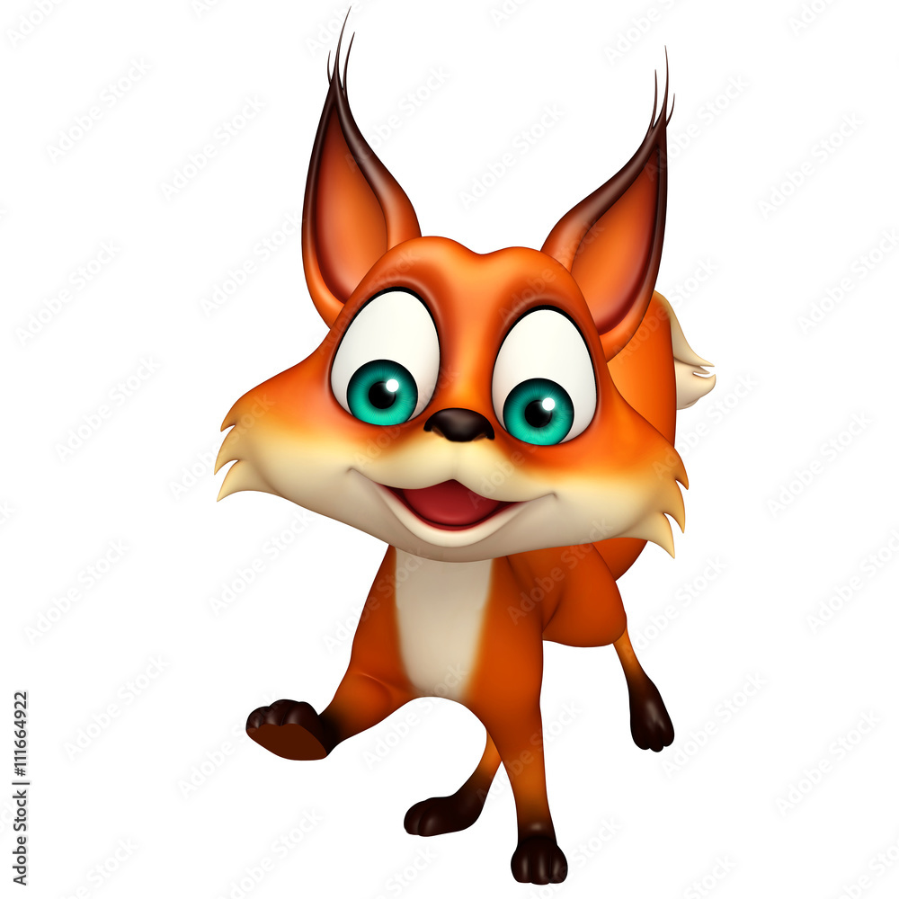 Obraz premium fun Fox funny cartoon character