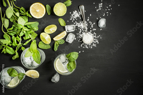 mojito in the cooking process