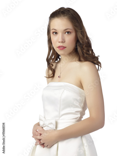 pretty young lady in white © Dan Kosmayer