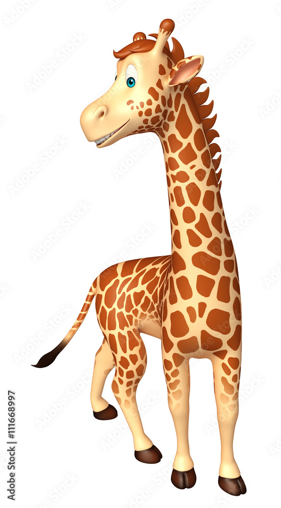 Naklejka premium cute Giraffe cartoon character