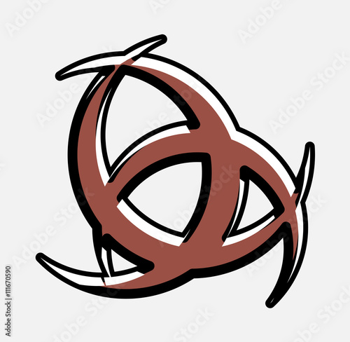 Retro Horn of Odin Symbol Design