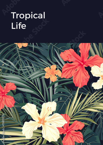 Summer tropical hawaiian ba...
