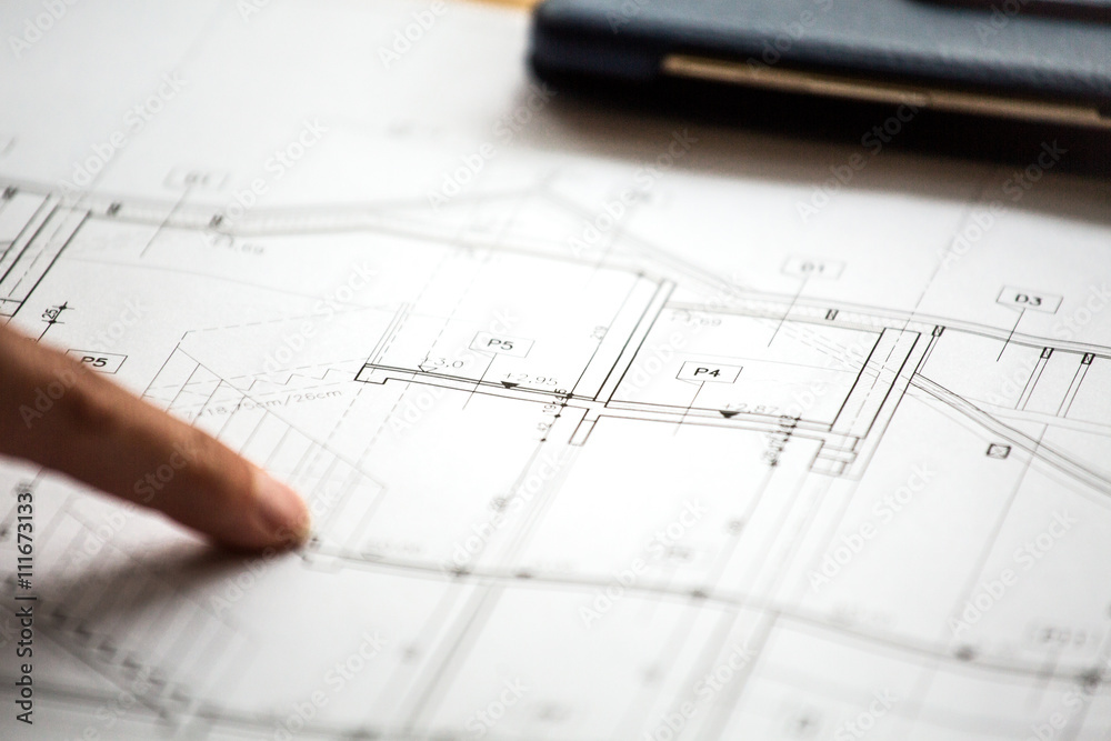 Pointing to specific place on architectural sketches Pointing to specific place on architectural sketches
