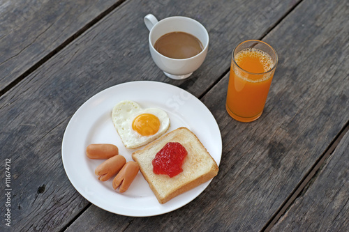 breakfast meal orange juice and coffee