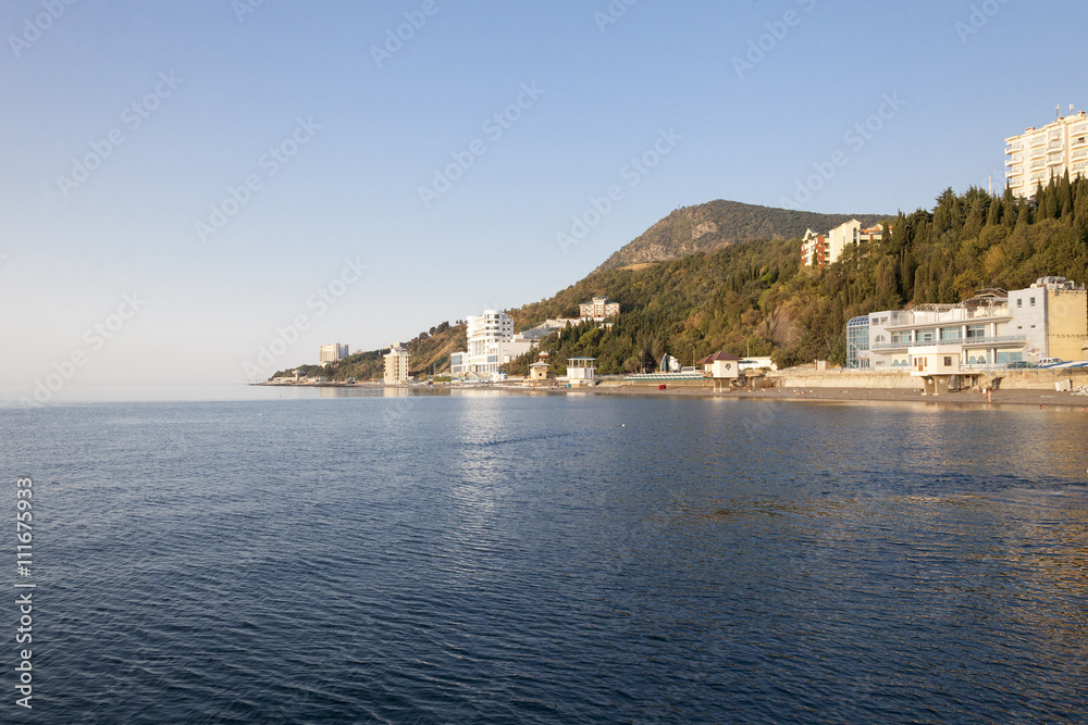 Beautiful view of the southern coast in  Crimea