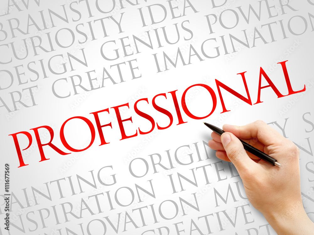 Professional word cloud, business concept