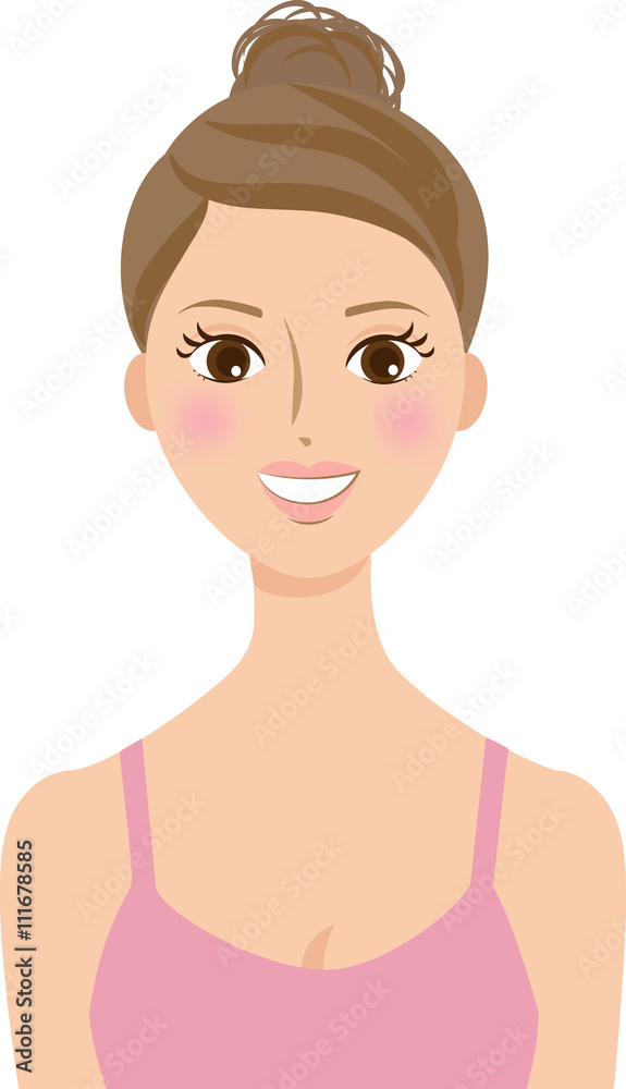 笑顔の女性　美容　スキンケア