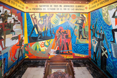 Mosaics of the Palace of Carondelet, building government of Ecuador, Quito