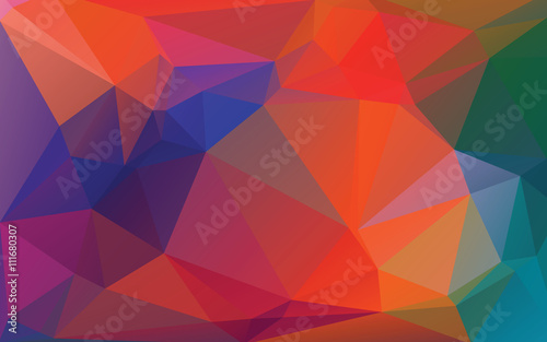 Abstract Autumn Color Low Poly Vector Background