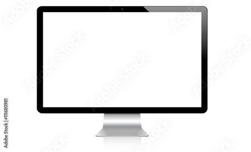 Modern computer on white background