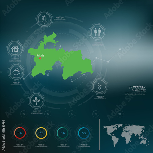 TAJIKISTAN map infographic